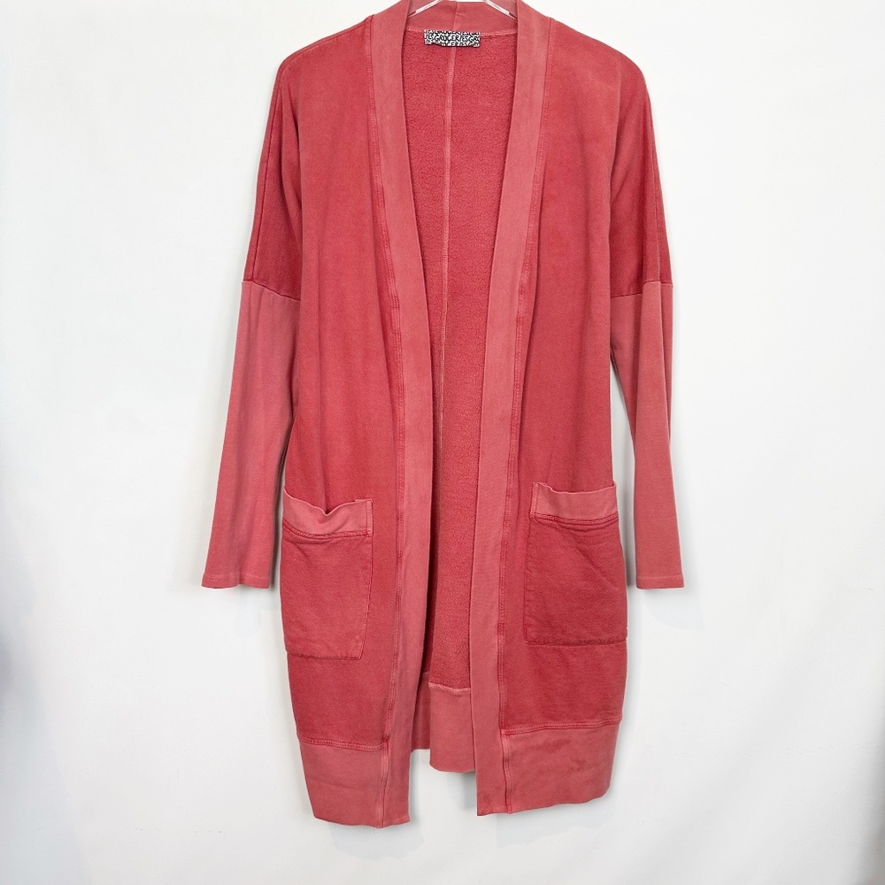 Groceries Apparel  Canyon Duster Cardigan in Terracotta Small